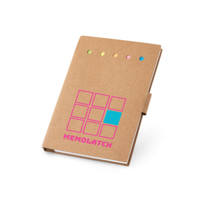COOPER II. Coloured sticky notepad with 6 sets